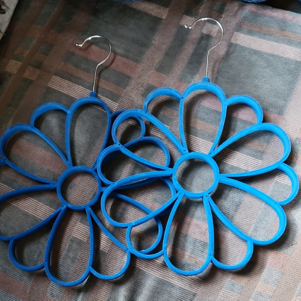 Blue Flower-Shaped Hangers